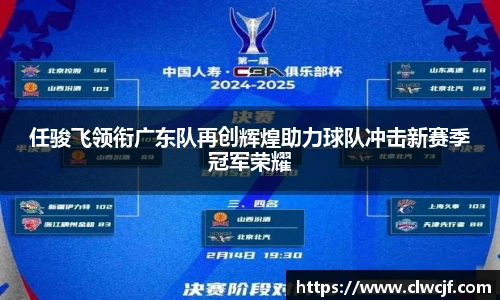 任骏飞领衔广东队再创辉煌助力球队冲击新赛季冠军荣耀